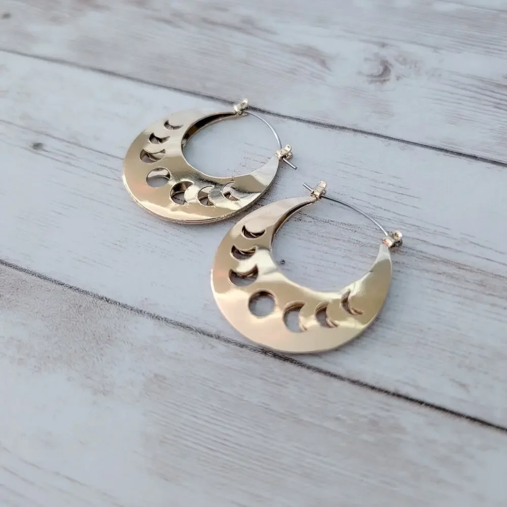 Stylish Gold Tone Dangle Earrings For Pierced Ears